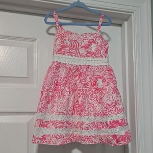 Lilly Pulitzer Pink and White Patterned Dress